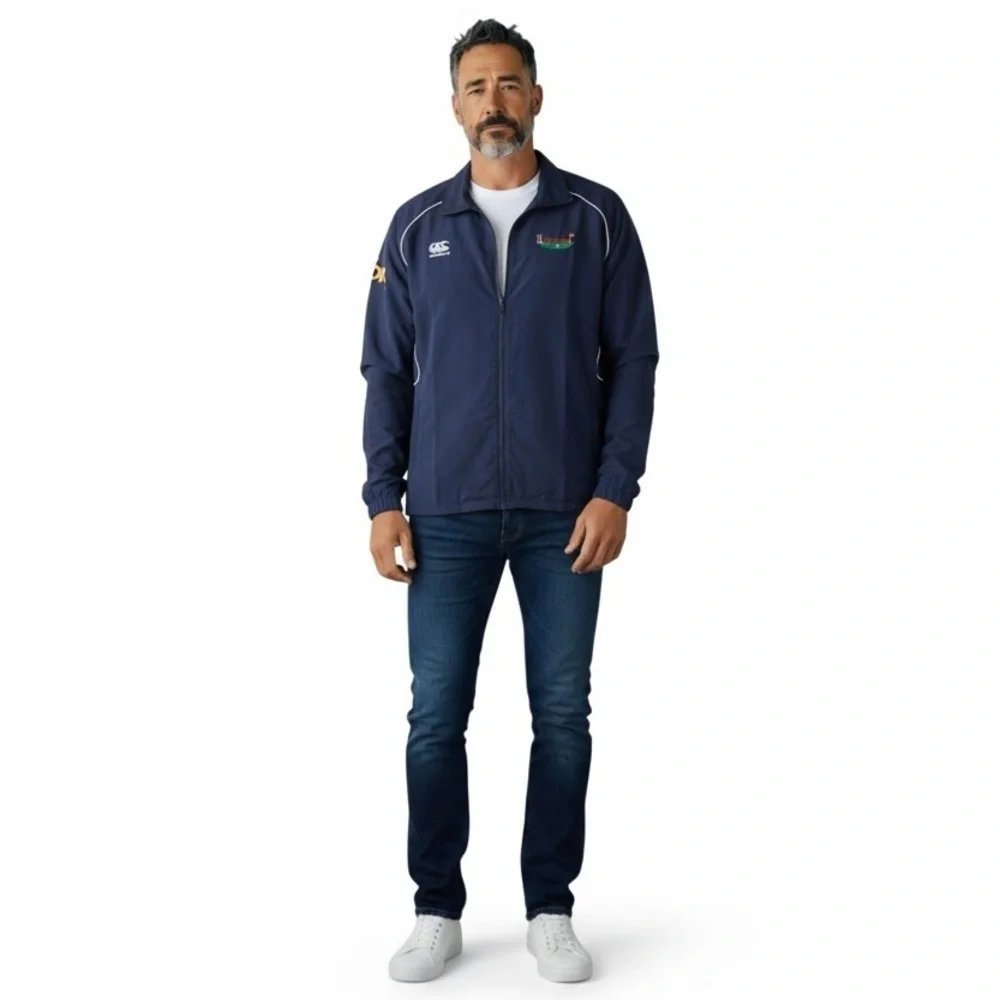 CANTERBURY Big & Tall Mens Fall Jacket Blue White Piping Size …